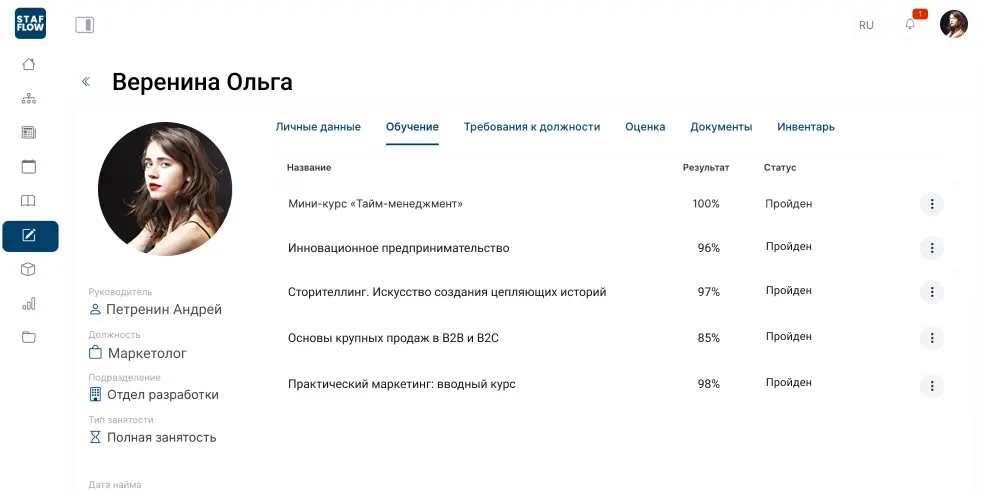 Индивидуальный доступ к обучающим материалам